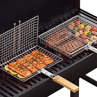 Nesting Grill Baskets Set, BBQ Accessories, Outdoor Camping, Gifts for Men