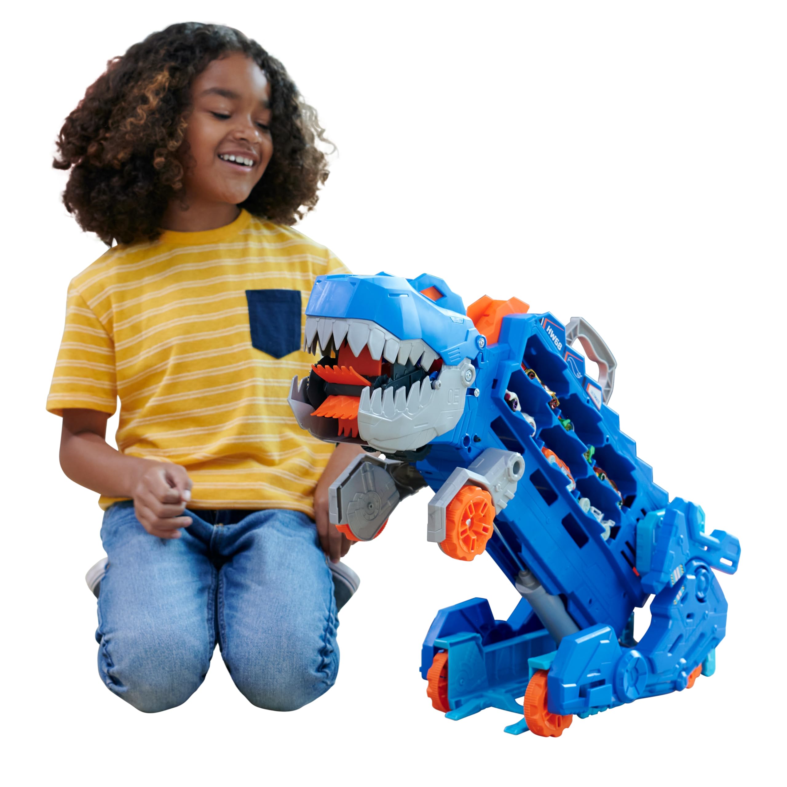 Hot Wheels City Ultimate T-Rex Transporter & 2 Die-Cast Toy Cars​ | Hauler Trans