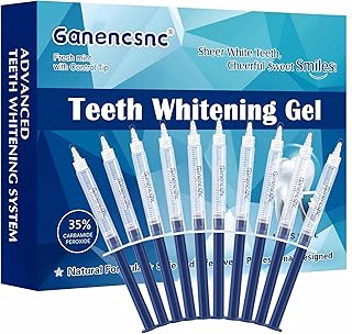 35% Ganencsnc 10-Pack Teeth Whitening Gel Refills - Gentle 35% Carbamide Peroxide Formula - Compatible with Teeth whitening Kit,No Sensitive Teeth Whitener