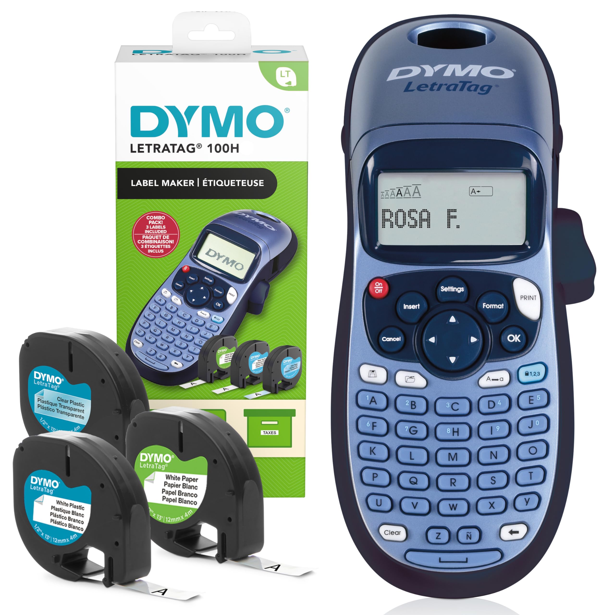 Dymo LetraTag LT-100H Label Maker Starter Kit | Handheld Label Printer Machine |