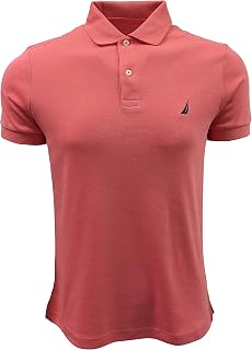 Nautica Mens Slim Fit Short Sleeve Solid Soft Cotton Polo Shirt