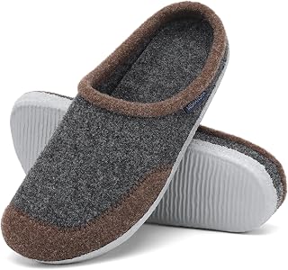 Mishansha Slippers Felt Comfort Slippers for Women Men Size 36-47