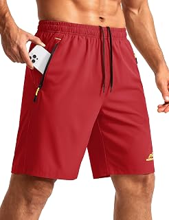 TACVASEN Men's Running Shorts with Pockets Quick Dry Gym Jogging Workout