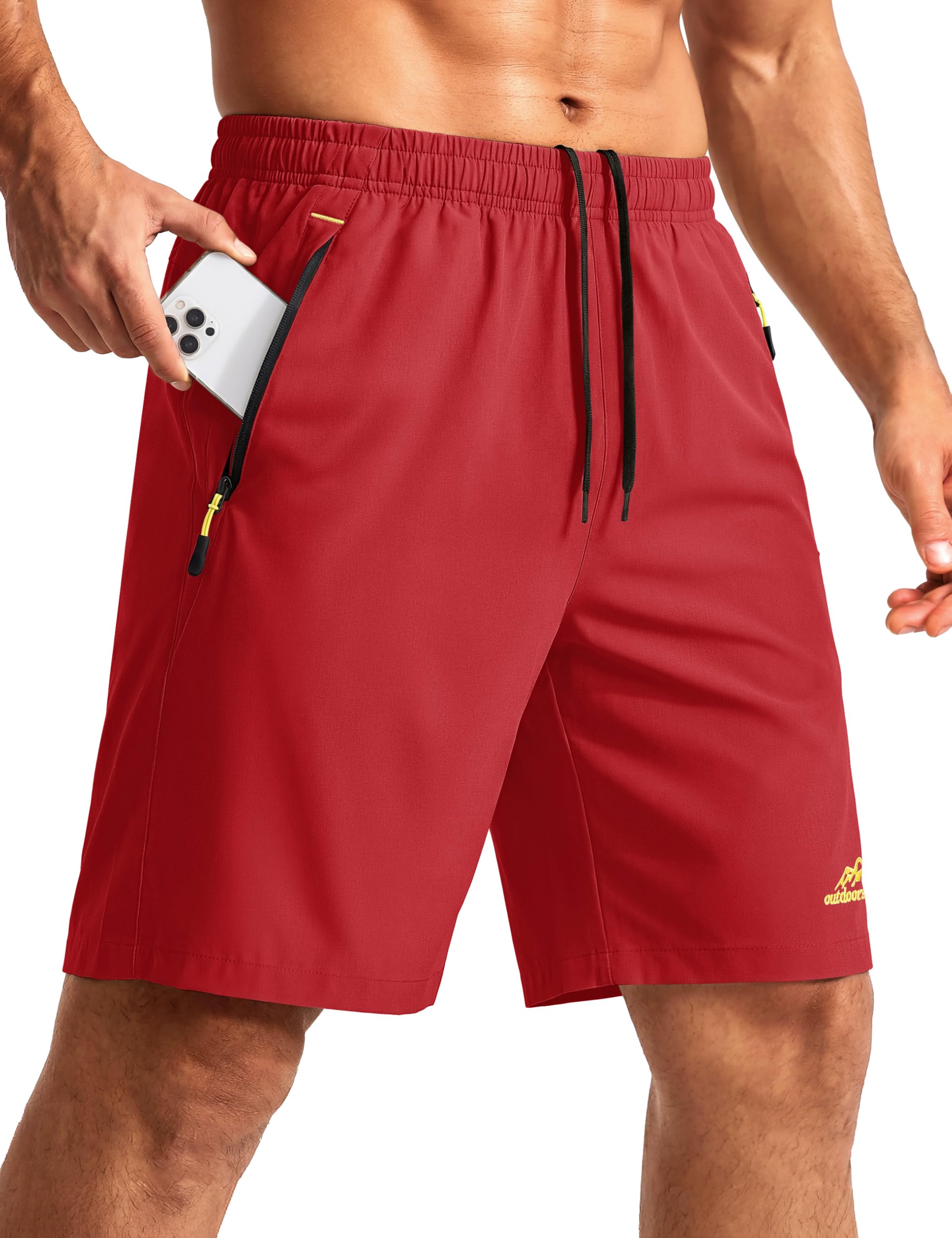 TACVASEN Men's Running Shorts with Pockets Quick Dry Gym Jogging Workout