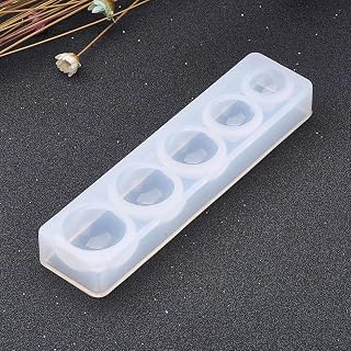 Silicone Mould DIY Craft Making UV Resin Mold Epoxy Resin Jewelry Geometric Hemisphere Beads Decoration Home Decor Holiday Ornament 88x21x10.5mm Inner Size 10-16mm