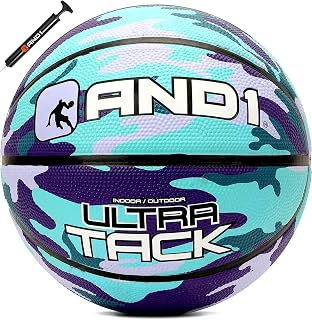 AND1 Rubber Basketball, Official Regulation Size 7(29.5"), Indoor/Outdoor