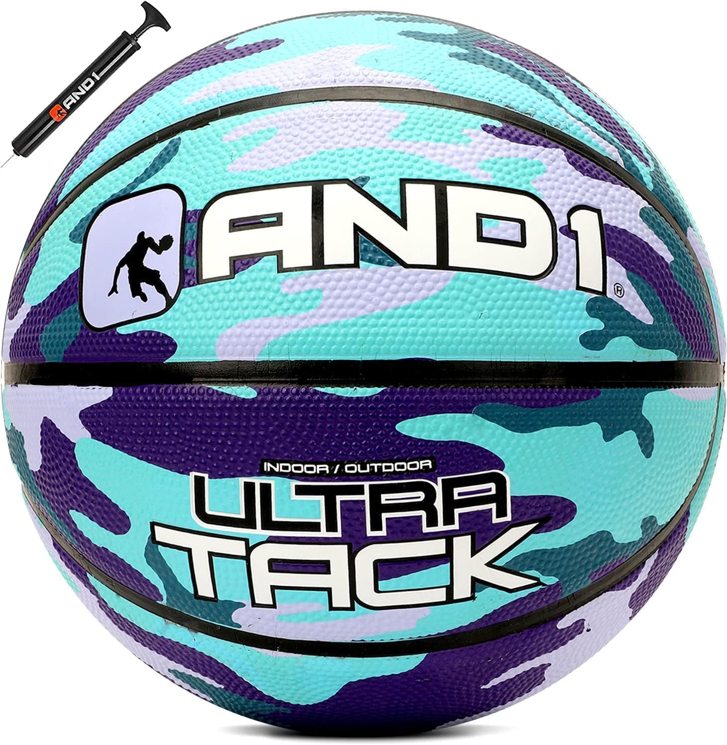 AND1 Rubber Basketball, Official Regulation Size 7(29.5"), Indoor/Outdoor