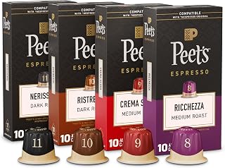 Peet's Coffee Espresso Capsules, Classic Variety Pack, 40 Count