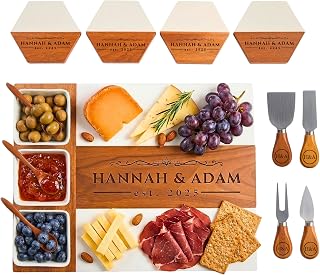 Personalized Charcuterie Board - Custom Large Cheese Boards for Wedding, Anniversary, New Home, Housewarming, Bridal Shower, Birthday, Mom, Grandma, Mother’s Day Gifts, Women, Couples, Engagement Gift