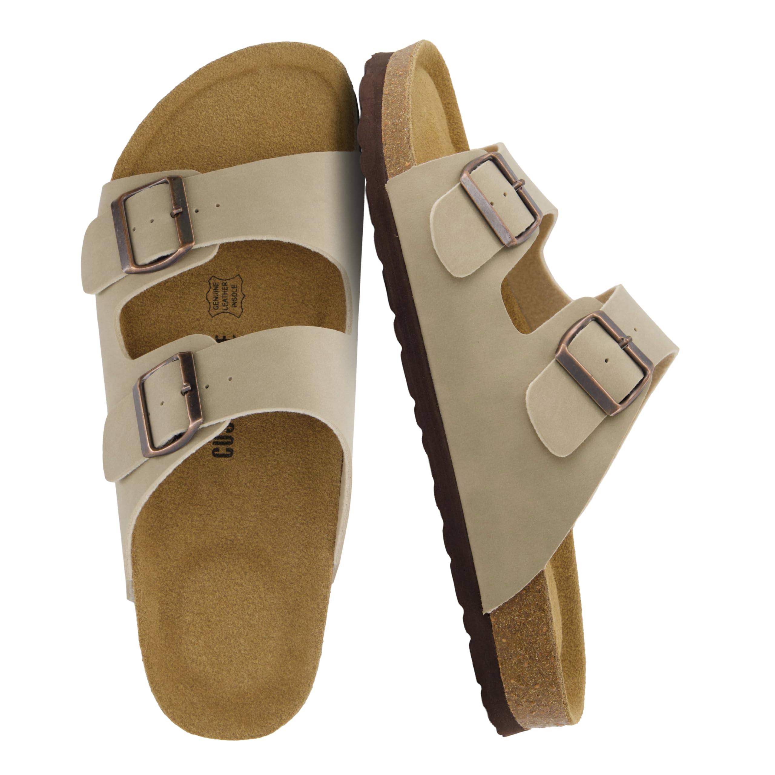 CUSHIONAIRE Men's Sandal with Cork Footbed Wool with +Comfort