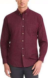 Van Heusen Mens Wrinkle Free Long Sleeve Button Down Shirt, Slim Fit, Comfortable Stretch Fabric