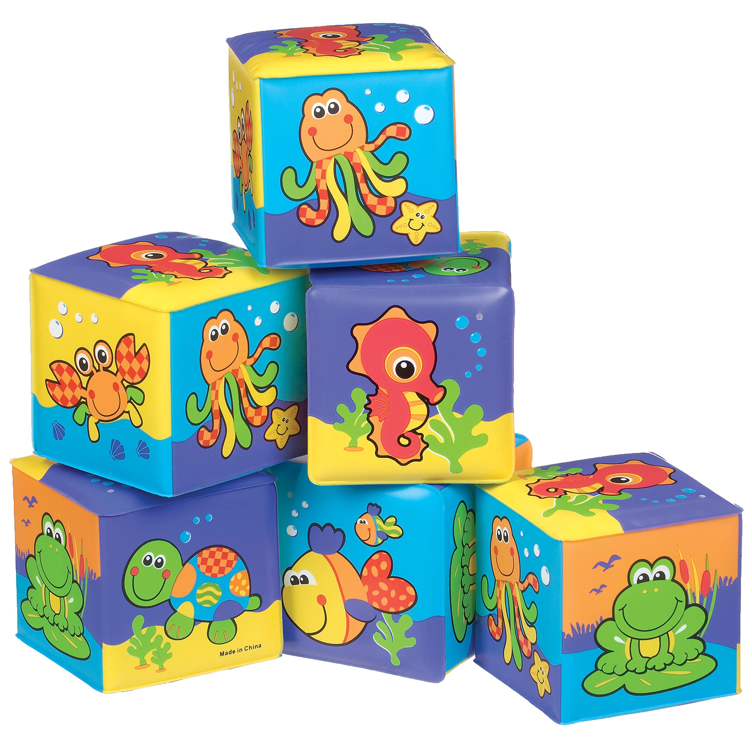 Playgro Soft Stacking Blocks - Sensory Stacking Fun For Babies - Set Of 6 Soft S