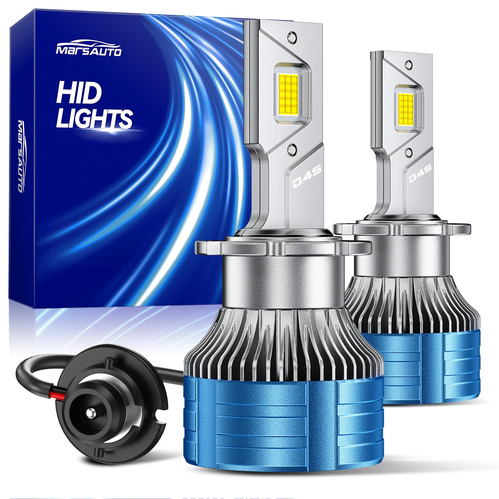 Marsauto D4S D4R HID Bulbs, 800% Ultra Brighter 30,000LM 6500K White for 66440 4
