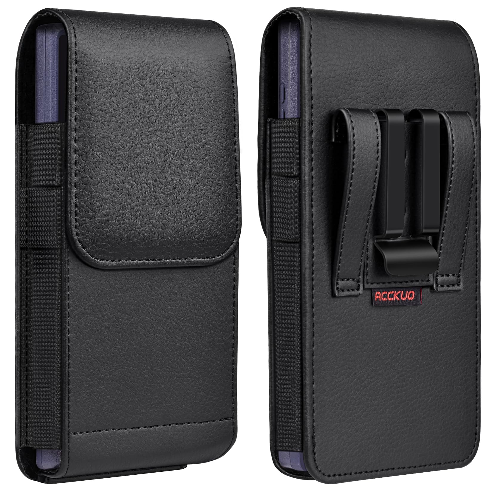 ACCKUO Leather Phone Holster with Strong Metal Belt Clip and Magnetic Closure Co