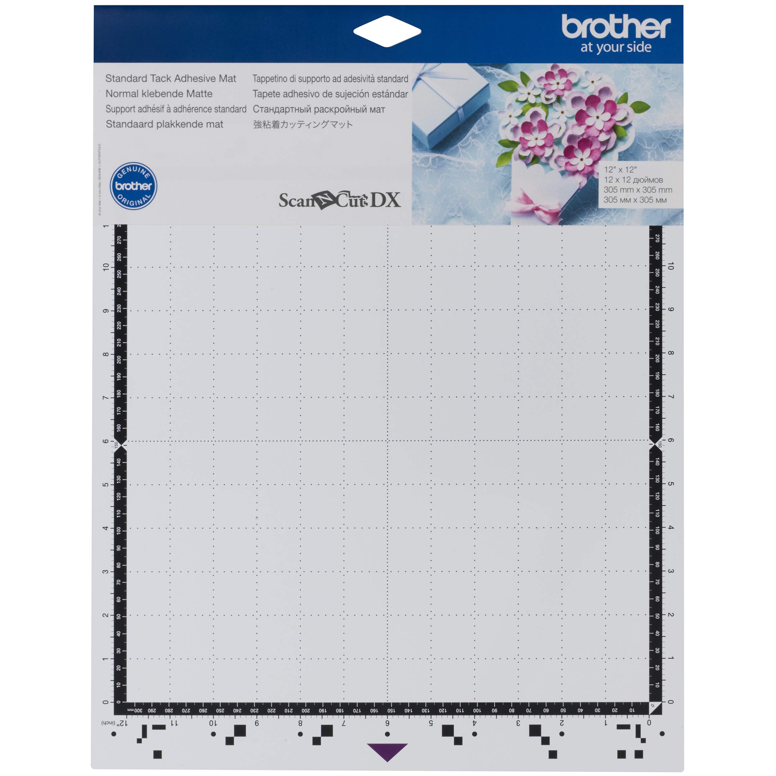 Brother ScanNCut DX Mat CADXMATSTD12, 12" x 12" Standard Tack Adhesive for Cards