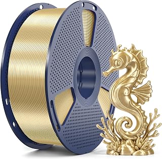 SUNLU Silk 2.0 PLA Filament 1.75mm Light Gilded Gold, PLA Silk Filament 1KG | Brilliant Shine & Silky Smooth Finish, Upgrade PLA Silk 1KG Spool (2.2 lbs), Dimensional Accuracy +/- 0.02mm