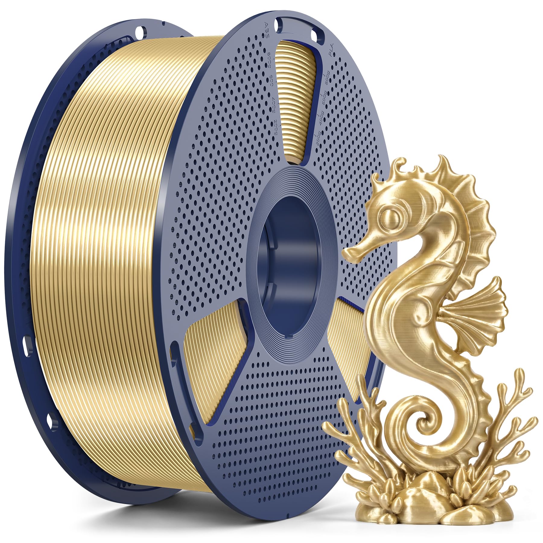 SUNLU Silk 2.0 PLA Filament 1.75mm Light Gilded Gold, PLA Silk Filament 1KG | Br