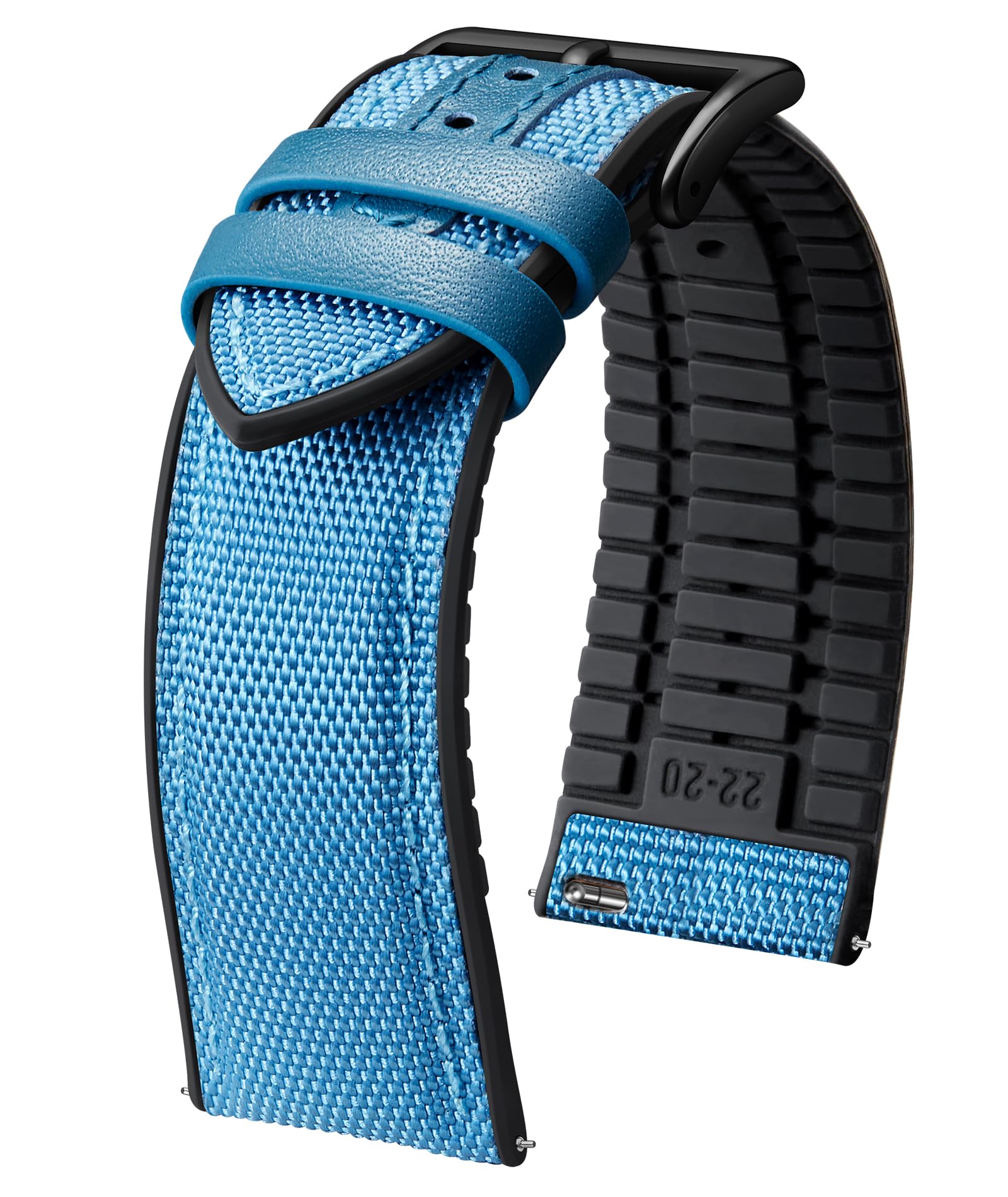 BINLUN Nylon Silicone Watch Bands 18mm 19mm 20mm 21mm 22mm Quick Release Canvas 