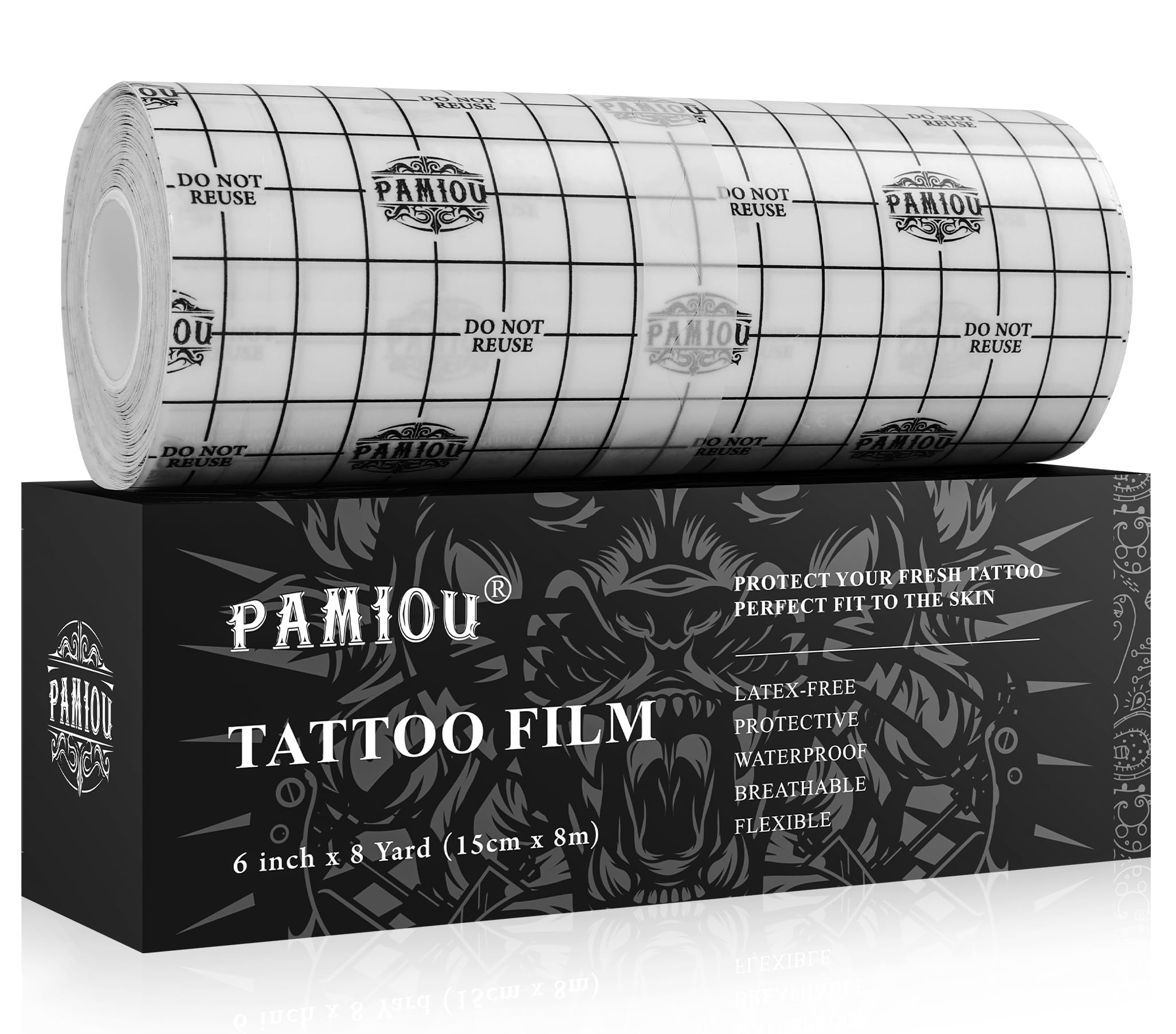 Pamiou Second Skin Tattoo Cover up - 6 '' x 8 Yard Tattoo Aftercare bandage | Wa