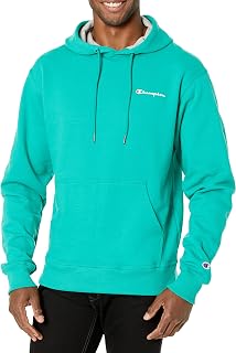 Champion Men's Powerblend Fleece Hoodie, Block Grid Shirt (pack of 1)