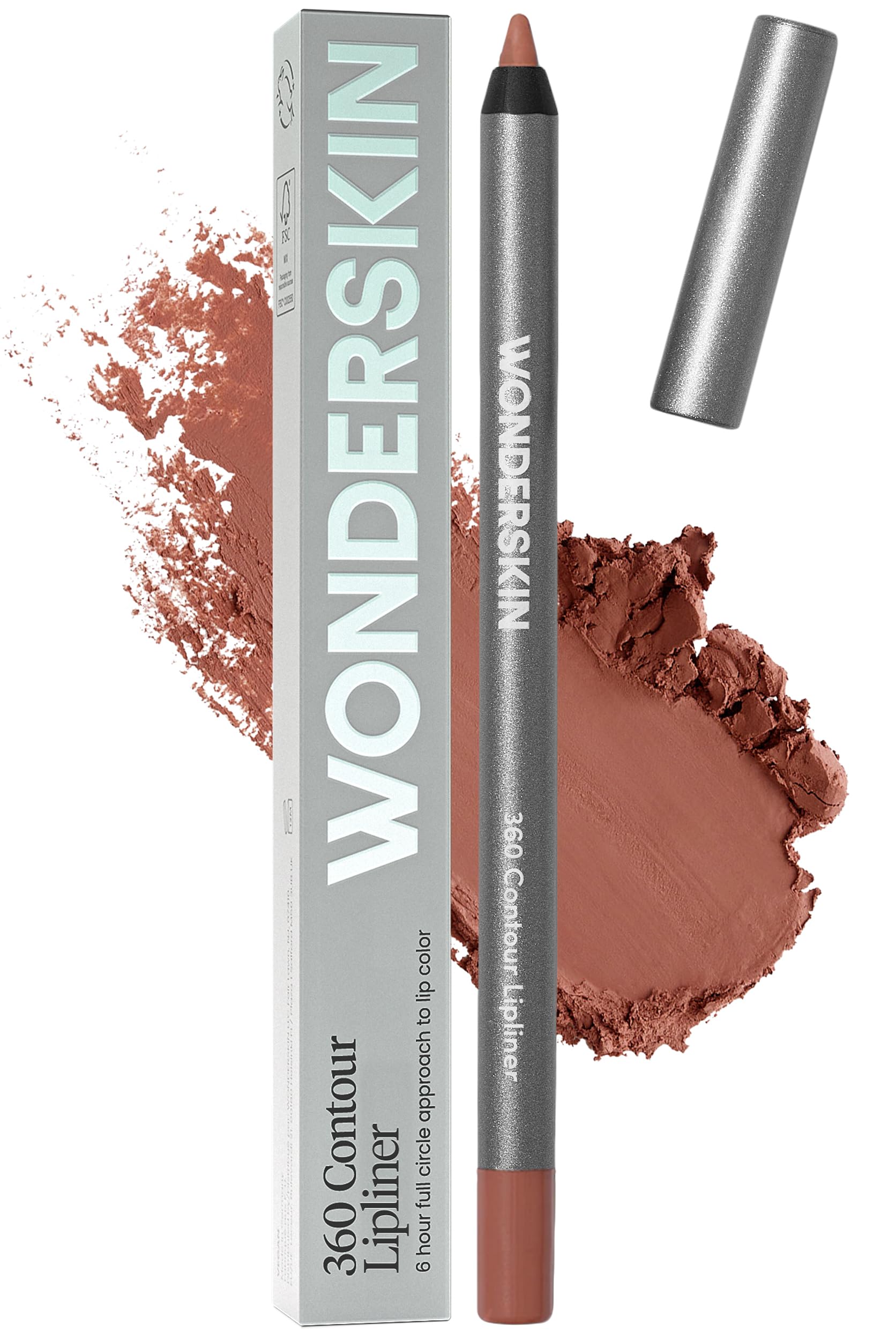 Wonderskin Lipliner Pencil - 360 Contour Lipliner, Longwear, Waterproof | Waterp