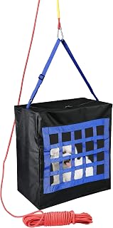 Fire Evacuation Device for Pets up to 55 Lb, Medium 19"x18"x10" | Compact Safety Equipment, Rope 50 Feet Incl., Emergency Survival Kit for Animals, Pet Rescue Bag for Dogs & Cats
