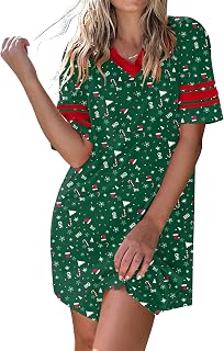 Ekouaer Nightgowns for Women Cotton Night Gowns Short Sleeve Sleepwear