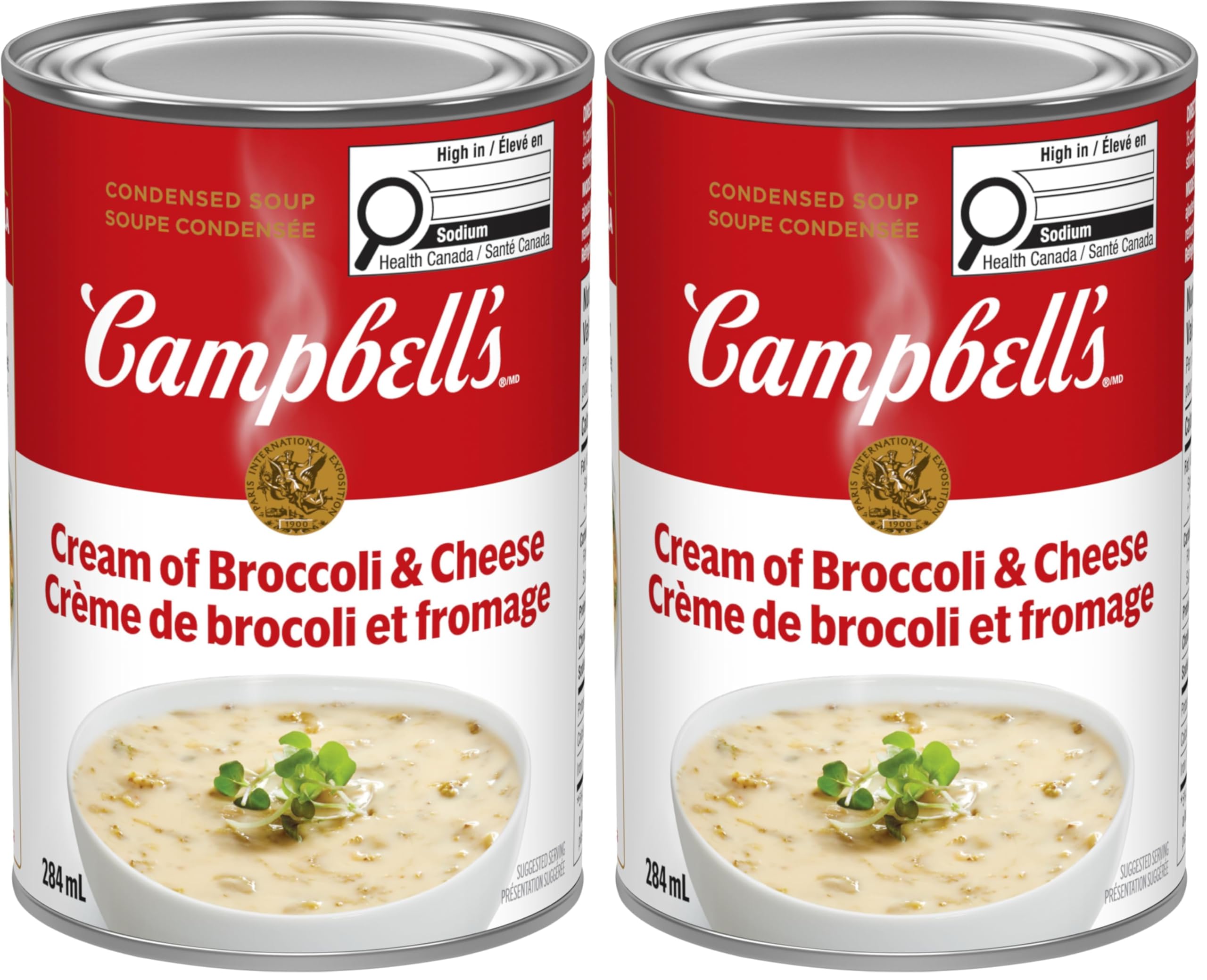 Campbell's Condensed Cream of Broccoli & Cheese Soup (284 mL) (Pack of 2)