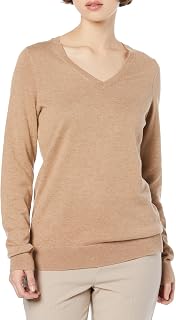 Amazon Essentials Women's Sweater, V-Neck, Lightweight, Regular Fit, Long Sleeve