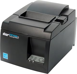 Star Micronics TSP143IIIU USB Thermal Receipt Printer | Device and Mfi USB Ports, Auto-cutter, and Internal Power Supply | Gray