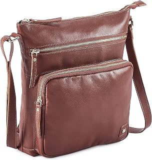 Leather Crossbody Bags for Women Sling Shoulder Purse Travel Handbag