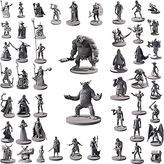 Path Gaming 50 Unique Miniatures Fantasy Tabletop RPG Figures for Dungeons and Dragons, Pathfinder Roleplaying Games, Bulk Unpainted
