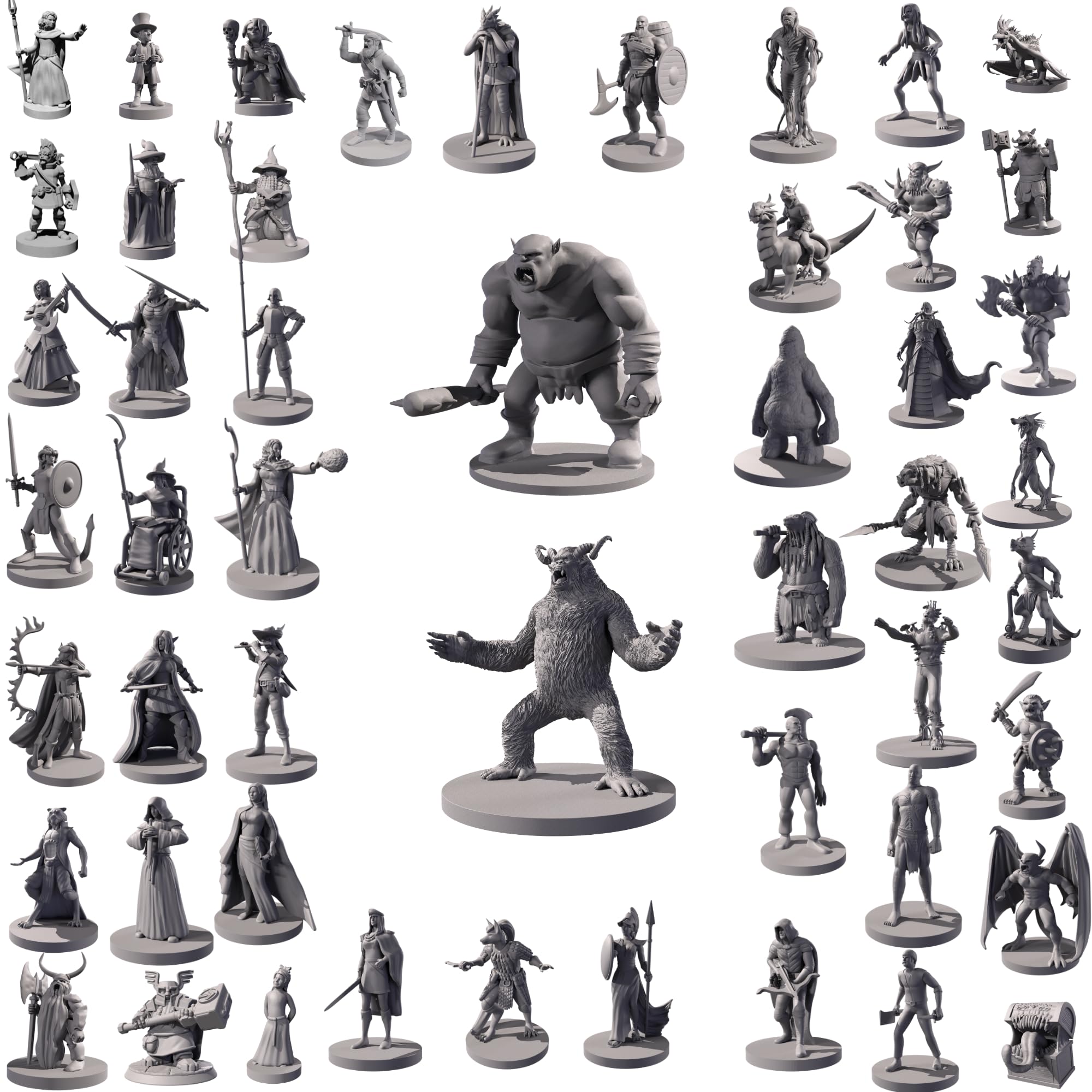 Path Gaming 50 Unique Miniatures Fantasy Tabletop RPG Figures for Dungeons and D