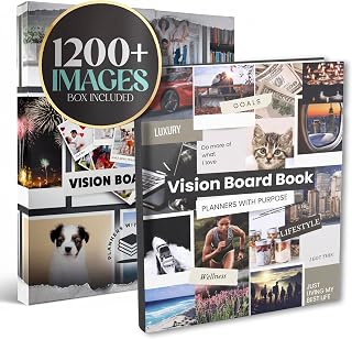 Planners with Purpose Vision Board Book 1,200+ Collage Book Images &amp; Quotes | Vision Board Supplies Kit, Vision Board Magazines, Collage Kit, Scrapbooking, Goal Setting, Manifestation, Law of Attraction