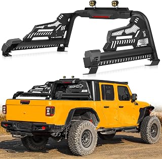 MONOKING Universal Roll Bar for Mid & Full Size Truck with Brake Light | Sport Chase Rack for F150 F250 F350 Raptor Ram 1500 Dakota Titan Silverado Sierra Frontier Ranger Colorado
