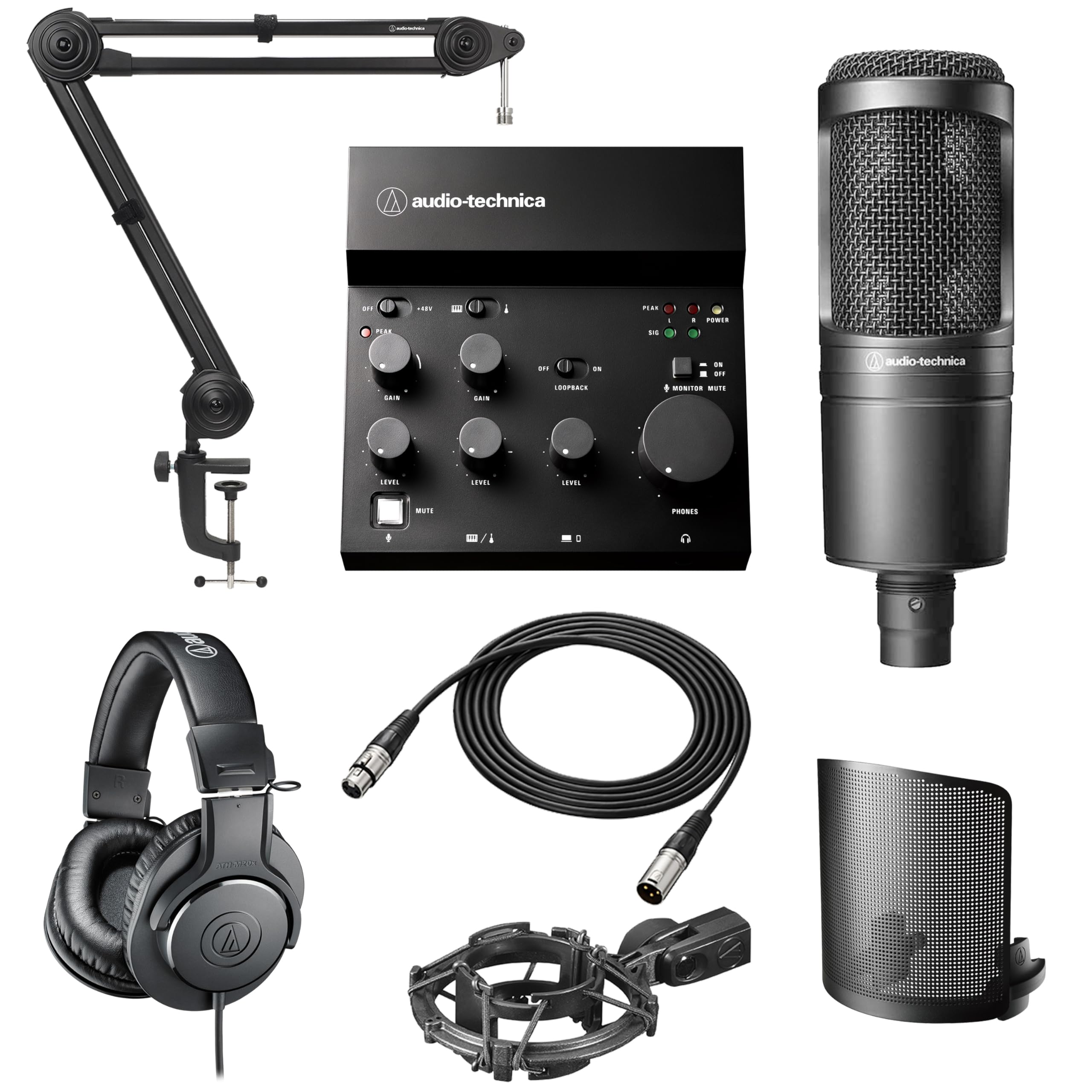 Audio Technica AT2020 / AT-UMX3 PC/Smartphone Streaming, DTM Beginner Set 【 Set 
