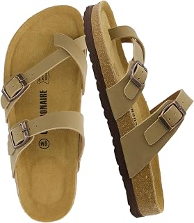CUSHIONAIRE Women's Luna Cork Footbed Sandal with +Comfort