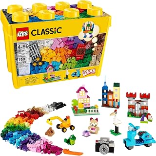 LEGO Classic Large Creative Brick Box 10698 | Building Toys for Boys & Girls, Ages 4-99, Develops Fine Motor Skills, W/ Storage Bin, 790 Pieces, Gift for Birthdays