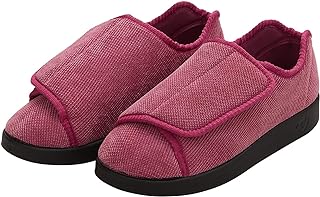 Silvert's Adaptive Clothing & Footwear Ladies Double Extra Wide Easy Close Slippers Seniors