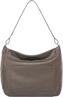 BACCINI Women leather shoulder bag I Shopping bag I Pocket Hobo bag REMI beige handmade