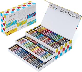 MEEDEN Soft Oil Pastels Set: 144 Vibrant Colors Oil Pastels for Artists