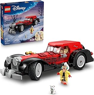 LEGO Disney Cruella De Vil’s Car Building Toy - 101 Dalmations Pretend Play Vehicle Building Set for Girls & Boys, Ages 9+ - Gift Idea for Birthdays - 43277