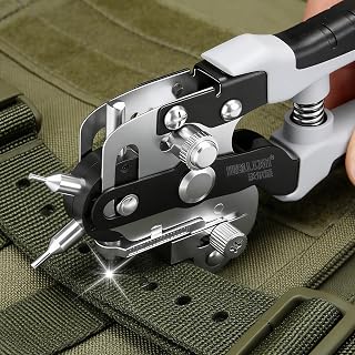 Multi-Functional Punch Pliers Round Hole Tool for Watchband Strap Leathercraft Belt Household Repair DIY Craft Manual Puncher,19.7x12.5cm