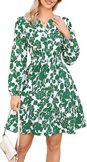 GRACE KARIN Women's V-Neck A-Line Knee Length Dress with Pockets