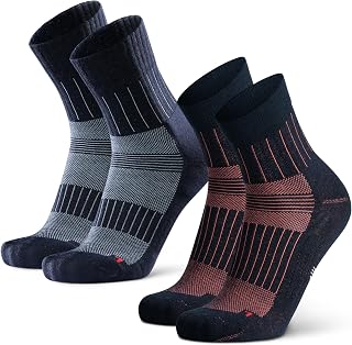 DANISH ENDURANCE Merino Wool Running Socks, Technical, Breathable, Men and Women, 2 Pack