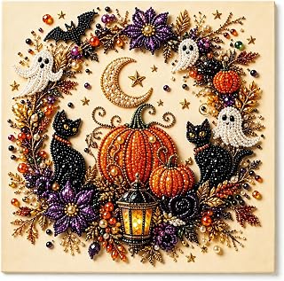 Halloween Ghost Pearl 3D Diamond Art Kit for Adult,Bead Painting DIY Craft