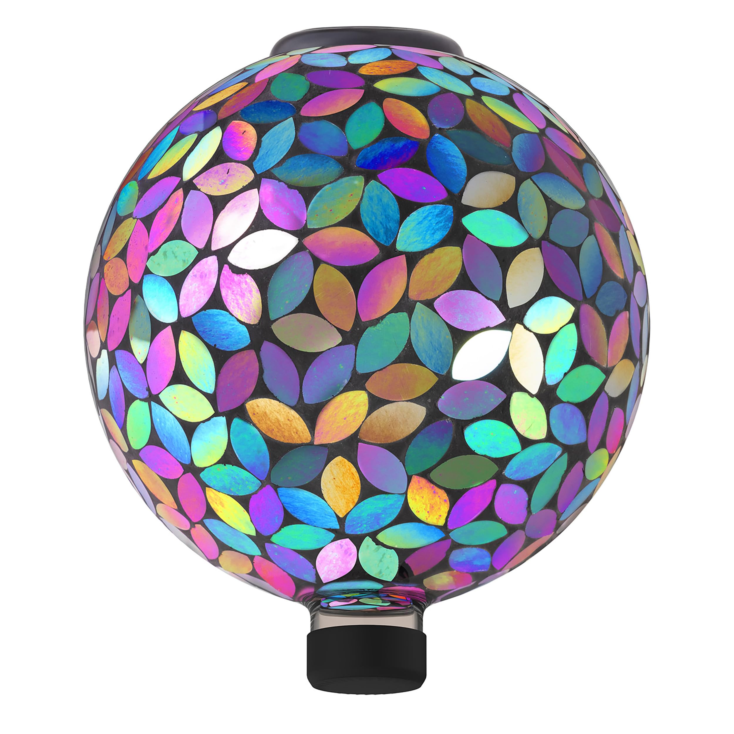 Alpine Corporation 10" Diameter Indoor Outdoor Glass Mosaic Patio Decor Purple L