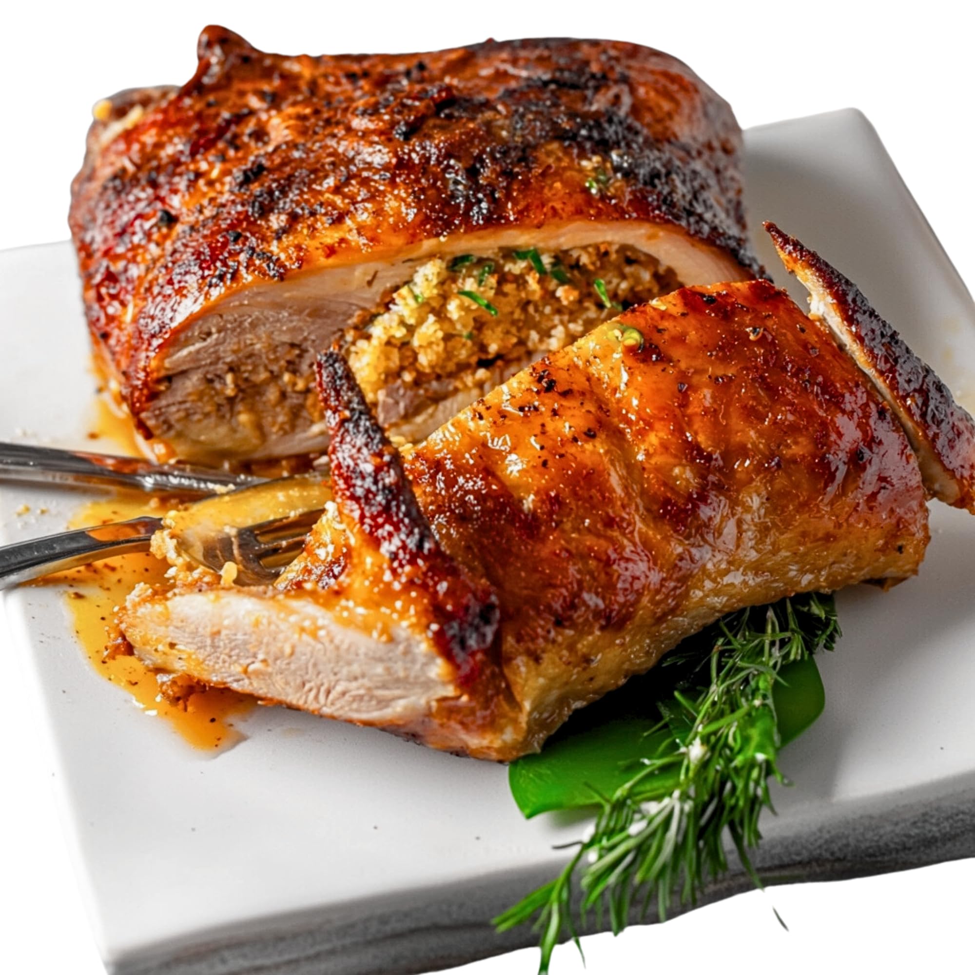 Creole Foods Turducken - 15 lb Gourmet Stuffed Poultry, Pre-Seasoned Turkey Duck