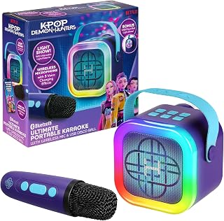 Kpop Demon Hunters Bluetooth Karaoke Machine for Kids (One Microphone)