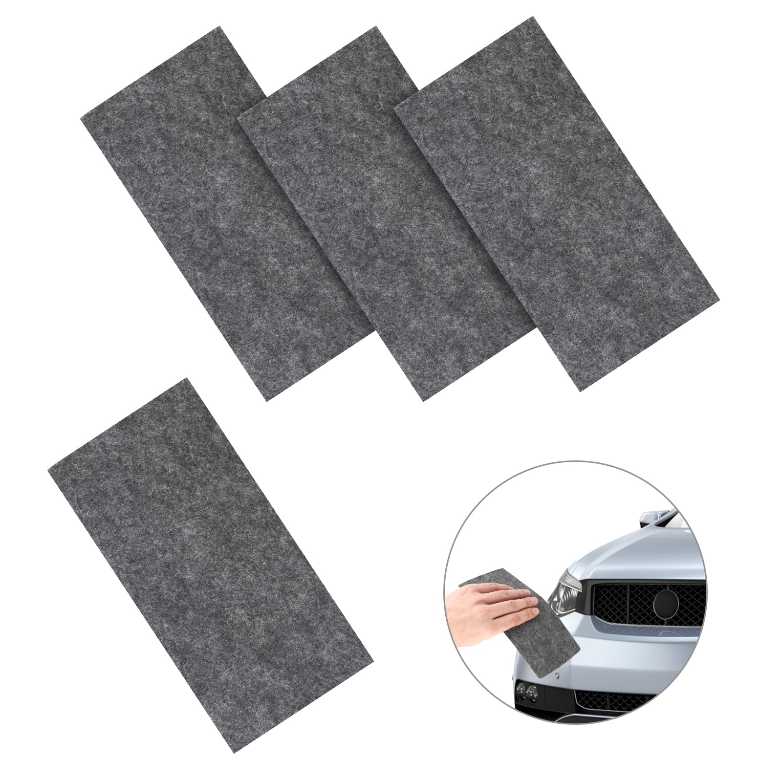 4 x 20 x 10 cm Grey Nano Car Scratch Remover Cloth Vehicle Cleaning Cloth